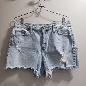 Universal Thread Distressed Light Wash Hand Cut Shorts